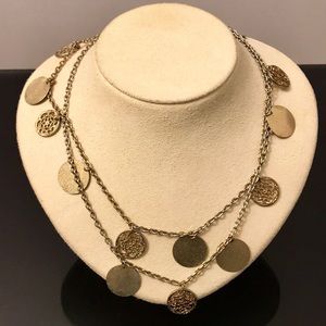Banana Republic Gold Medallion Necklace